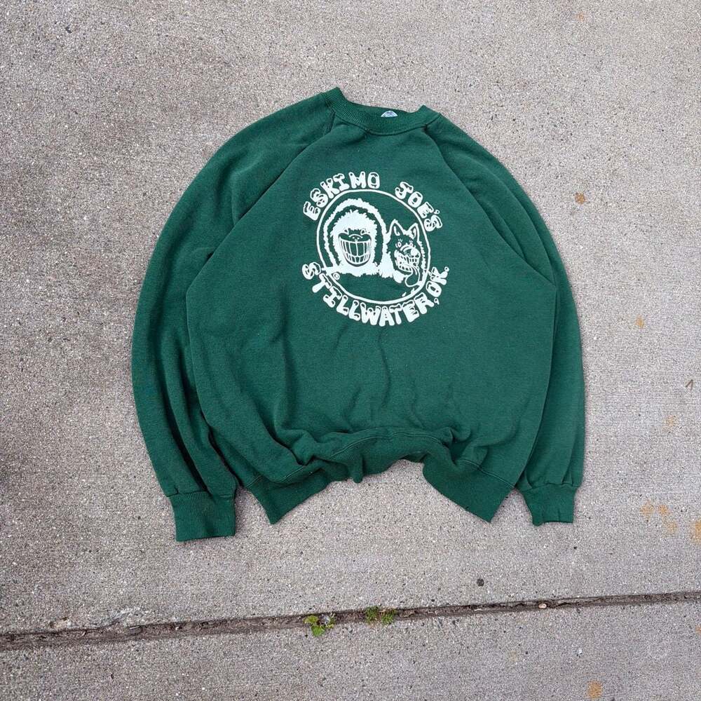 Vintage 90s Hanes Activewear Eskimo Joe's Stillwater OK Crewneck Sweatshirt